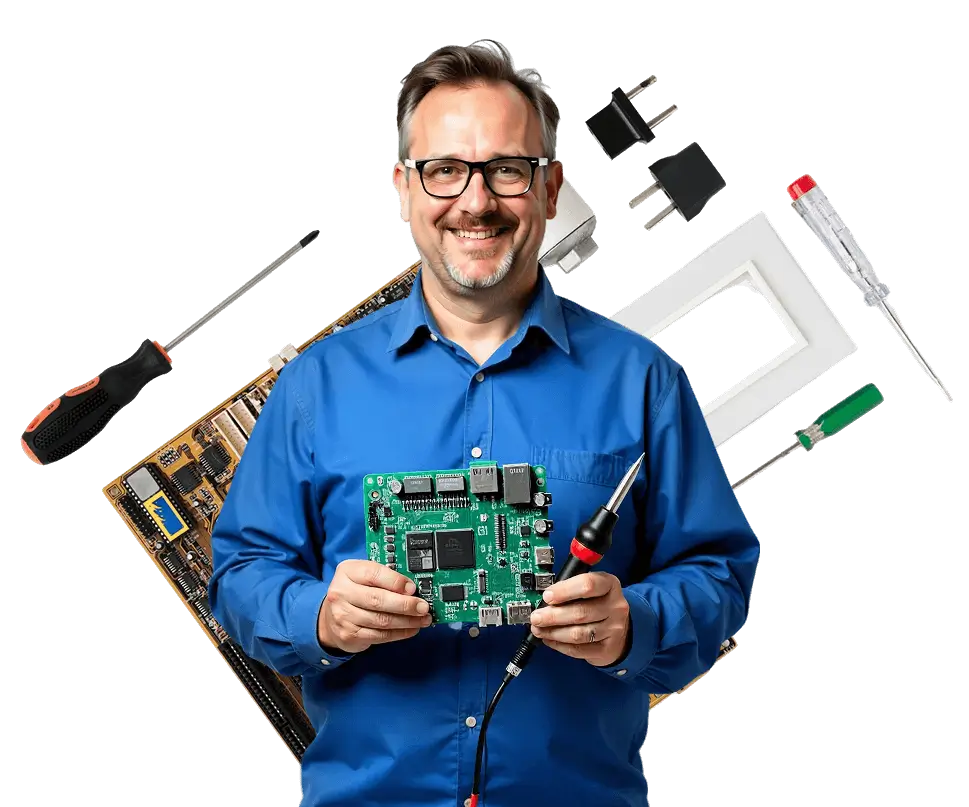 Chandra Repairing Instalation Gig workshop and team at work